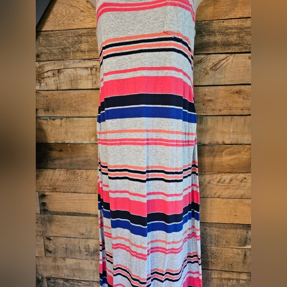 Gap Maternity Women's Stripped Pink and Blue Tank Maxi Dress Size S - Picture 5 of 13